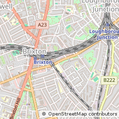 Map of Brixton, London