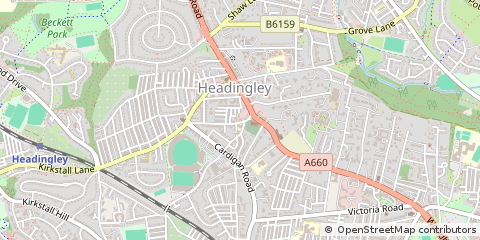 Map of Leeds, West Yorkshire