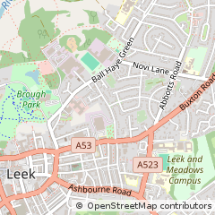 Map of Leek, Staffordshire