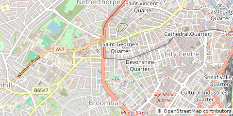 Map of Sheffield