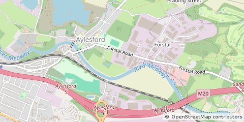 Map of Aylesford, Kent