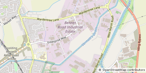 Map of Spalding, Lincolnshire