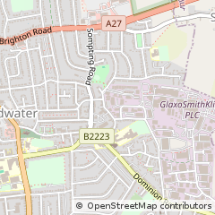 Map of Worthing, West Sussex