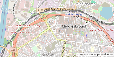 Map of Middlesbrough