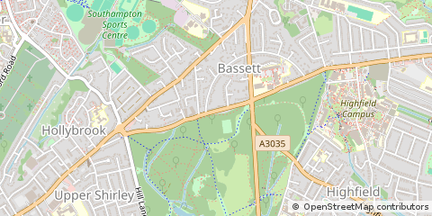 Map of Southampton, Hampshire