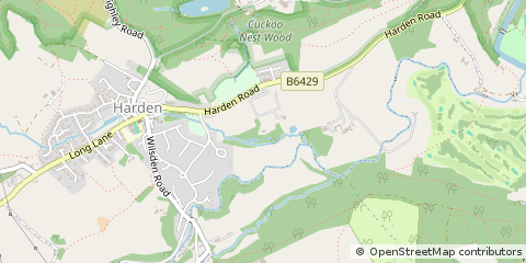 Map of Harden, Bingley