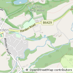 Map of Harden, Bingley