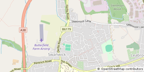 Map of Alfreton, Derbyshire