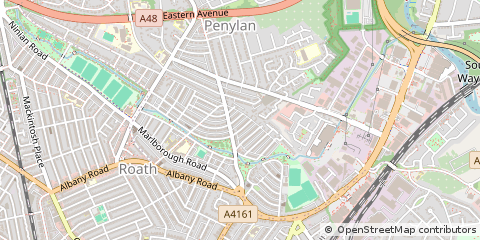 Map of Cardiff, South Glamorgan