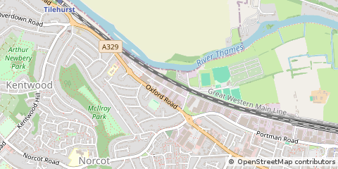 Map of Reading, Berkshire