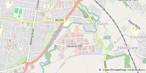 Map of Bishop Auckland, County Durham