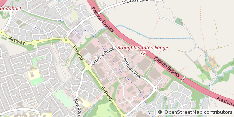 Map of Industrial Estate, Fulwood, Preston