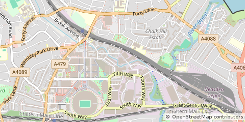 Map of Wembley, Middlesex