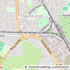 Map of Crayford, Kent