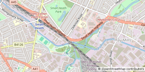 Map of Birmingham, West Midlands
