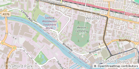 Map of Salford, Manchester