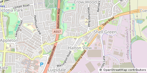 Map of Widnes, Cheshire
