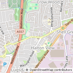 Map of Widnes, Cheshire
