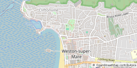 Map of Weston-Super-Mare, Somerset