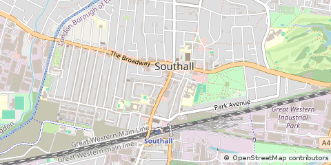 Map of Southall, Middlesex