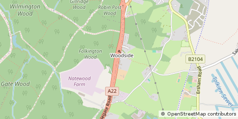 Map of Hailsham, East Sussex