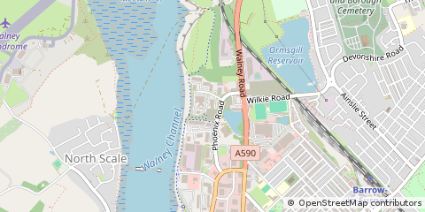 Map of Barrow-in-Furness, Cumbria