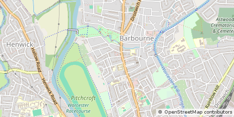 Map of Worcester, Worcestershire