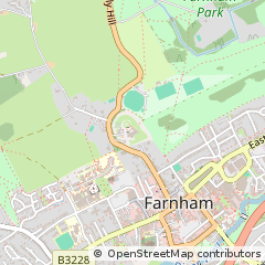 Map of Farnham, Surrey