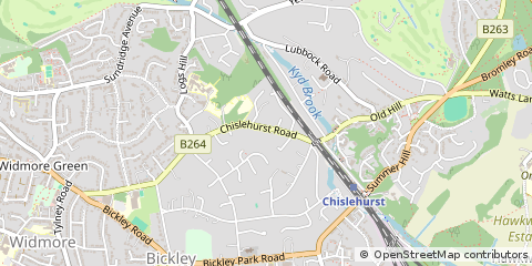Map of Chislehurst, Kent