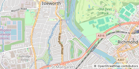 Map of Twickenham, Middlesex