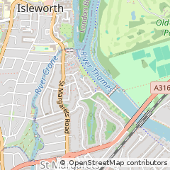 Map of Twickenham, Middlesex