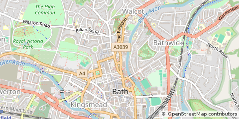 Map of Bath, Somerset