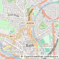 Map of Bath, Somerset