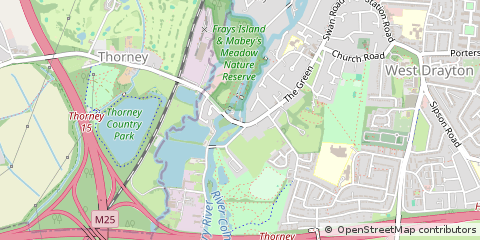 Map of West Drayton, Middlesex