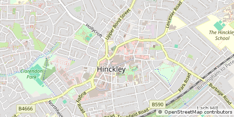 Map of Hinckley, Leics
