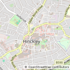 Map of Hinckley, Leics