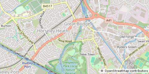 Map of Tipton,, Staffs