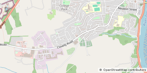 Map of Bideford, Devon