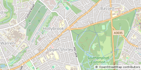 Map of Southampton, Hampshire