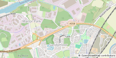 Map of Runcorn, Cheshire