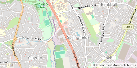 Map of Stoke-on-Trent, Staffordshire