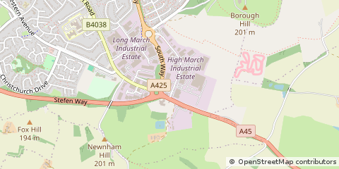Map of Daventry, Northamptonshire