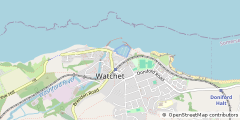 Map of Watchet, Somerset