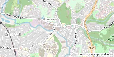 Map of Blackley, Manchester