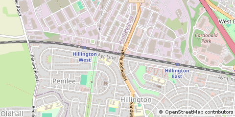 Map of Glasgow, Lanarkshire