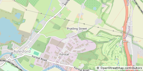 Map of Aylesford, Kent