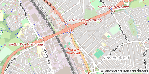 Map of Peterborough, Cambridgeshire