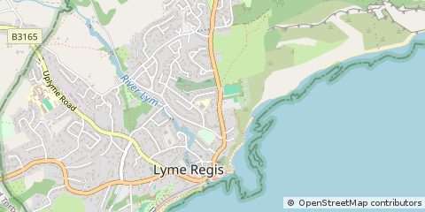 Map of Lyme Regis, Dorset