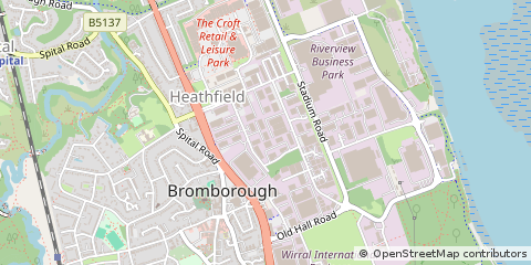 Map of Bromborough, Wirral