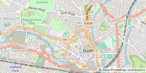 Map of Bath, Somerset